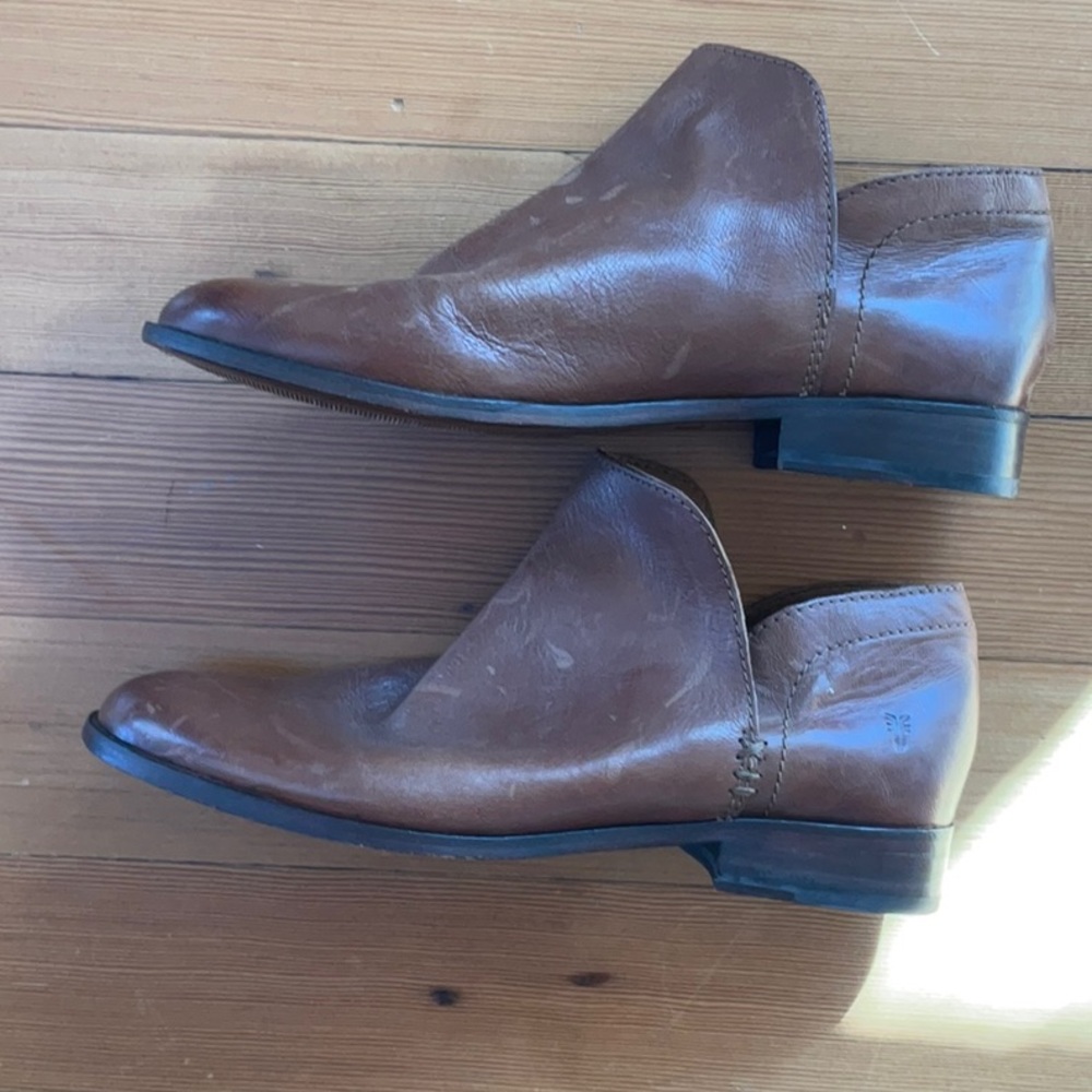 Frye Elyssa Cognac Leather Shooties sz10 - Picture 4 of 10